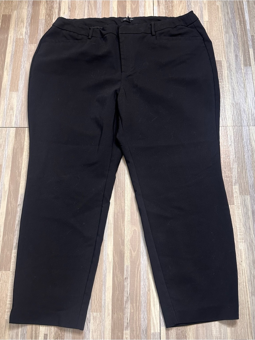Roz & Ali Black Straight Leg Women's Pants Plus Size 18
